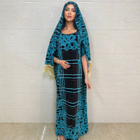 Ensemble Robe et Châle Décontracté en Coton pour Femme, Style Musulman, Dashiki, Moyen-Orient, Afrique, Été 2024, Ample et Sans Manches, Vente en Gros