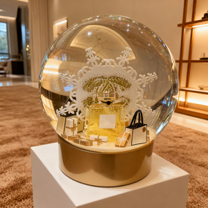 <span class=keywords><strong>Globe</strong></span> à neige personnalisé de luxe, cadeau d'entreprise, artisanat en verre et résine, <span class=keywords><strong>mini</strong></span> <span class=keywords><strong>globe</strong></span> à eau en verre avec rouge à lèvres, souvenir pour cadeau d'affaires - Product Image 2