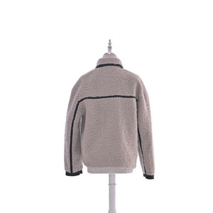 <span class=keywords><strong>Manteau</strong></span> <span class=keywords><strong>court</strong></span> en fausse fourrure bouclée pour <span class=keywords><strong>femme</strong></span>, couleur camel, boutonné devant, vêtement d'extérieur en peluche pour l'hiver - Product Image 2