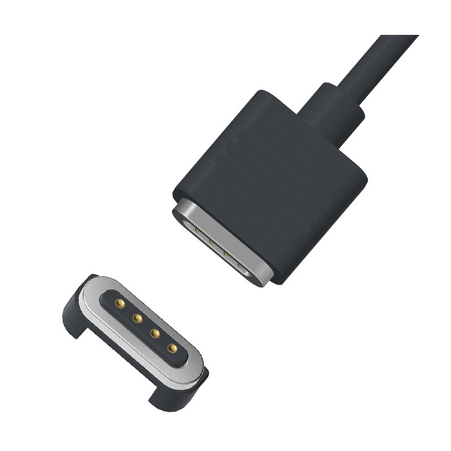 Magnet USB Charging Cable Pogo Pin USB C USB-C USBC Data Cord Custom Strong N52 Magnetic Coil Spiral Curly Spring Coiled Cable