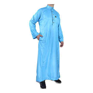 Thobe Islamico Stile Saudita per Uomo, Design Arabo, Abbigliamento a Maniche Lunghe per Adulti per la Preghiera - Product Image 2