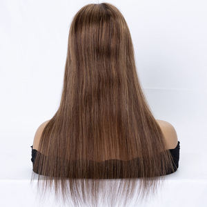 Petites pièces capillaires de rechange marron cendré avec mèches, à clipser, base en soie 3x5 effet cuir chevelu réel, toupet facile à porter - Product Image 2