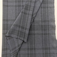 Tissu à carreaux bicolore en polyester et élasthanne, extensible et durable pour pantalons et shorts d'uniforme