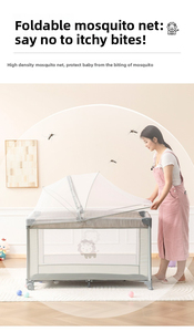 Lit bébé pliable multifonctionnel avec jouets et rangement, berceau portable pour nouveau-nés de 0 à 36 mois - Vente chaude - Product Image 2