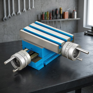 FERVI T015 Tavola a Croce with Vise 100x185x130x170x104mm Dimensions 50x80mm Movements for Various Manual Tasks - Product Image 3