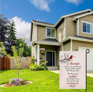 Doble cara 12x18 pulgadas arpillera Vertical un mensajero para decirle banderas de jardín cardinales para jardín Patio césped Patio - Product Image 5