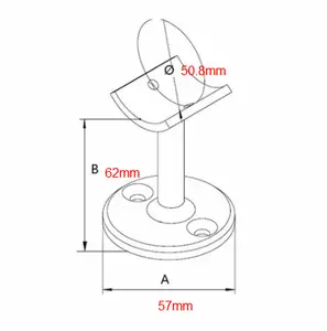 Thép không gỉ ống tròn lan can khung đường sắt hỗ trợ cho 50.8 mét ống