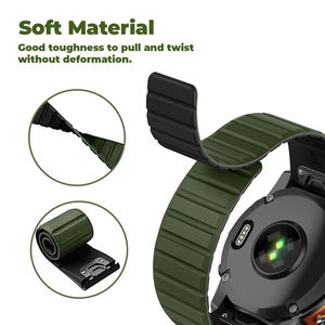 <span class=keywords><strong>Bracelet</strong></span> de <span class=keywords><strong>montre</strong></span> en silicone magnétique 22 mm 26 mm pour <span class=keywords><strong>Garmin</strong></span> Fenix3/5X/6X Classic, accessoires de <span class=keywords><strong>montre</strong></span> intelligente unisexe, testé QC - Product Image 6