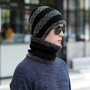 Men's Windproof Knitted Ski Cap With Neck Protector Fleece Lined Warm Hat For Cycling Outdoor Sports Winter Use - Product Image 2