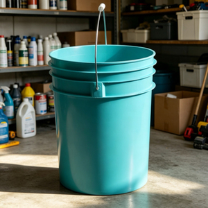 PP Round Plastic Pail with Metal Handle & Lid 20L Food Grade Plastic Bucket for <b>Paint</b> Chemical Liquid Storage - Product Image 6