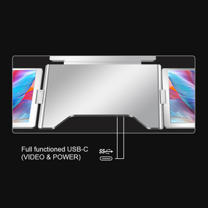 FOPO 60Hz 1 Cable for 3 Screens for Stock Trading 1200P Single-Cable USB-C Connectivity Triple Display <strong>Monitor</strong> Laptop - Product Image 5