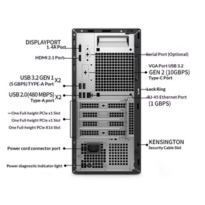 Nueva PC de Torre Dell QCT1250, Core I7-14700, 16GB DDR5, 512GB SSD+2T HDD, RX550 8G, para Negocios, Oficina y Aprendizaje, Alto Rendimiento - Product Image 4