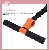 Bande de Résistance Durable en TPE pour Sit-up avec Poignées en Tube de Latex Épaissi, Aide Multifonctionnelle pour Sit-up