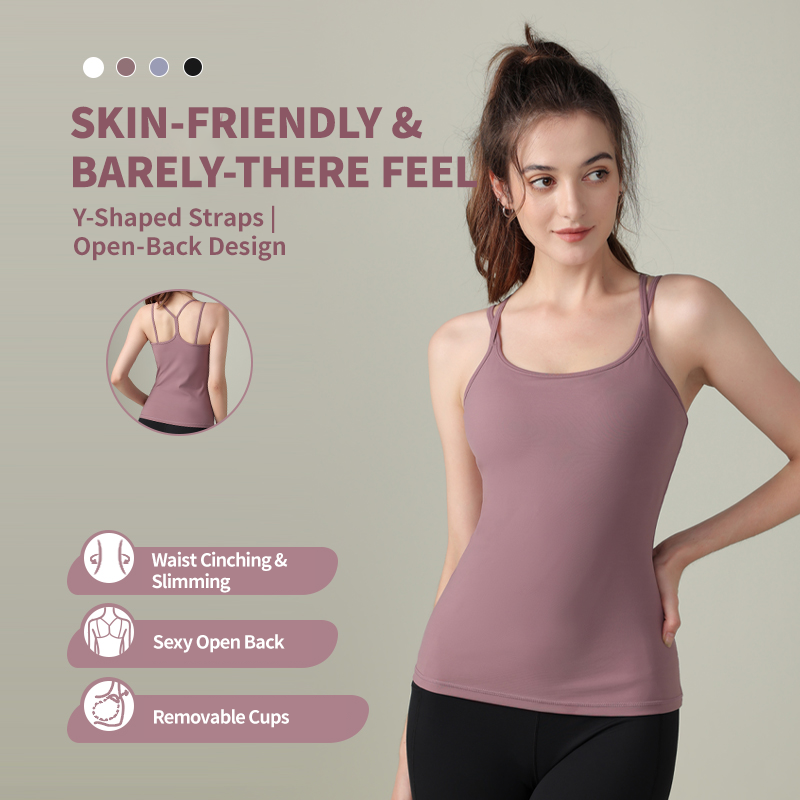 Cross Border Womens Fitness Shorts and Yoga Top Set High Quality Four Way Stretch Breathable Front Logo