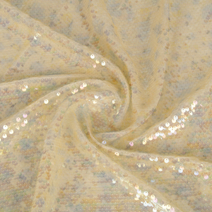 Giá Rẻ 5Mm Ren Bridal Sequin Vải Với Long Lanh <span class=keywords><strong>Polyester</strong></span> Căng Lưới In Kỹ Thuật Số Sequins Thêu Vải Cho Ăn Mặc - Product Image 2