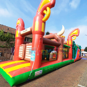 Aufblasbarer saloon-hindernisparcours commercial <b>inflatable</b> bounce <b>house</b> obstacle course for adults combo jumping castle - Product Image 3