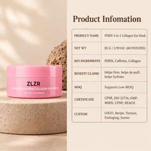 Prêts à être expédiés : 60 Patchs pour les yeux au collagène rose, ADN de saumon et niacinamide, de qualité médicale, anti-poches et apaisants, avec zone sourcilière - Product Image 2