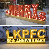 Lettres lumineuses personnalisées pour mariage, décoration extérieure, 4 pieds, bandes LED étanches IP65, télécommande, fête, anniversaire, hôpitaux, écoles