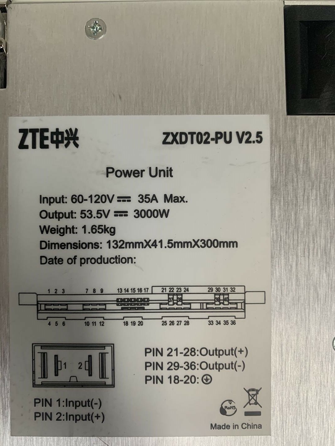 ZXDT02 PU V2.5 DC 3000W Solar Module Power Source for Telecom