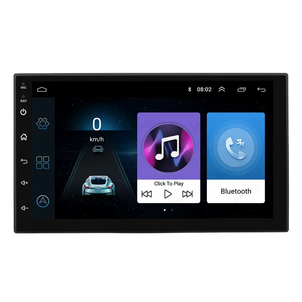 7 אינץ 2 dvd כפול din android12 מכונית dvd עבור gps עם מסך מכשיר קשר רדיו Bt אוניברסלי רדיו Bt 4g