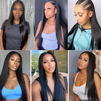 Perruque vietnamienne ultra-lisse en cheveux vierges Remy avec cuticules alignées, couleur brun clair, longue, avec dentelle