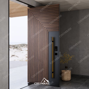 Puerta de Entrada de Villa de Lujo, Puerta Principal Exterior Moderna de Aluminio, Puerta Frontal Personalizada de Alta Gama - Product Image 5