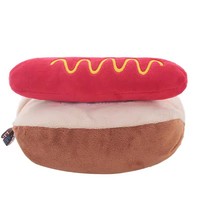 Jouet à mâcher pour chien en peluche en forme de pain à pizza, écologique, doux, interactif, vente chaude, jouets pour chiens d'intérieur, fournitures pour animaux de compagnie
