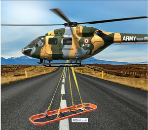 ABS Split Basket tandu aluminium diperkuat 270kg beban dengan mengangkat <span class=keywords><strong>Sling</strong></span> untuk gunung laut helikopter penyelamatan - Product Image 6