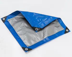 그로밋 인쇄 페 방수 방수포와 경량 방수 폴리에틸렌 방수포 블루 비닐 방수포