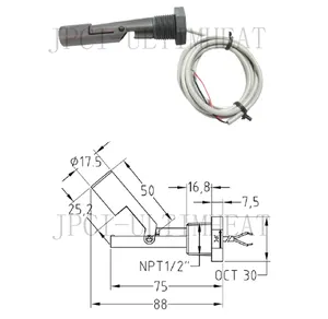 JPCI-interruptor tipo DT de caña, interruptor de flotador de nivel horizontal, contacto, uso en bombas de aire acondicionado