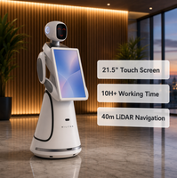 Robot de service commercial intelligent humanoïde pour réception et accueil, écran 21,5 pouces, recharge automatique, autonomie de 10h, garantie 1 an, Amy