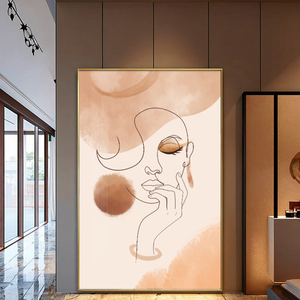 Peintures décoratives encadrées Art déco moderne de style uni avec horloge Format d'impression mobile et suspendu - Product Image 4