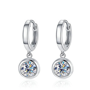 Orecchini pendenti rotondi geometrici per donna, eleganti gioielli da indossare tutti i giorni - Product Image 1