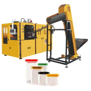 Machine de moulage par soufflage de préforme en plastique PET compacte à 2 cavités entièrement automatique de haute qualité faisant des bouteilles de bocal en plastique