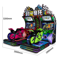 Machine de jeu d'arcade de course moto à simulation de mouvement dynamique - Simulateur de sport motorisé à monnayeur pour parc d'attractions
