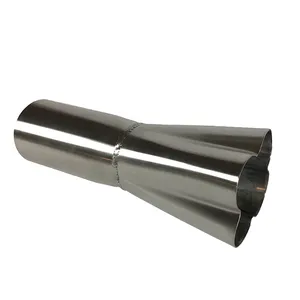 1.5" inlet 2.5" outlet 10" length Stainless Steel mirror polished TIG Welding exhaust 4 into 1 merge header pipe collector