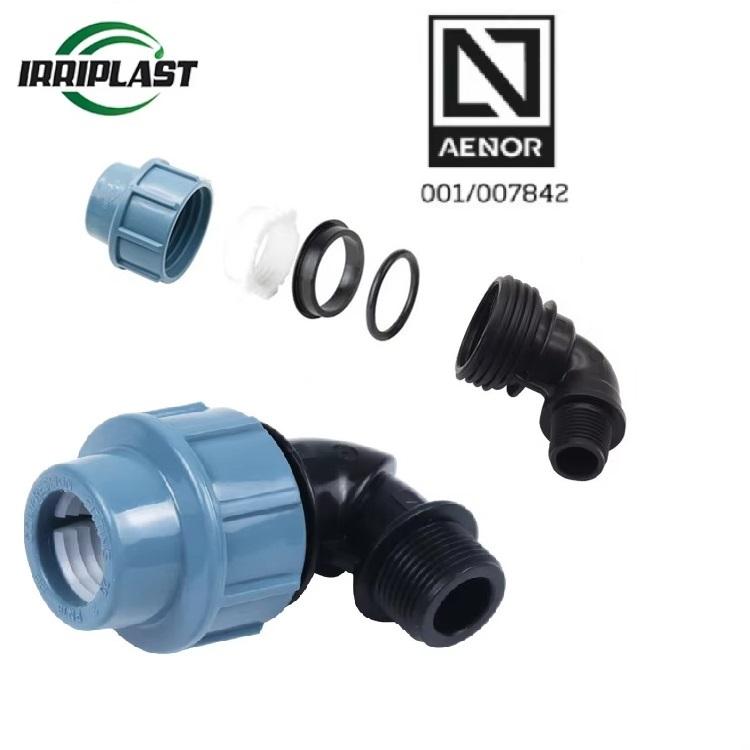 Irriplast HDPE Pipe Fittings Water Pipe Connector PN16 PP Compression ...