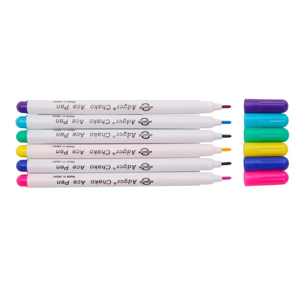 12-PACK,4-COLOR Disappearing Ink Fabric Marker Pen for Sewing Creating Washable Art and Lettering