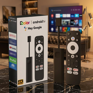 GD1 Android TV Stick 4K เครื่องเล่นสื่อสตรีมมิ่ง DDR3 2GB+16GB ดูอัลแบนด์ไวไฟแบบพกพา HDMI มีเดียดองเกิล - Product Image 1