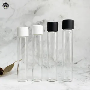 Glass Packaging 109mm 115mm 116mm 120mm Flower Packaging Black Small Glass Vial Glass Tube Roll Tubes
