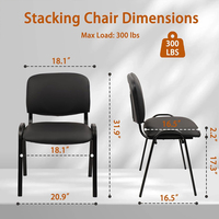 Chaise de conférence commerciale de style moderne en tissu tissé avec tablette d'écriture, structure métallique empilable pour l'école et le bureau à domicile
