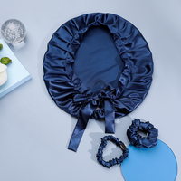 Bonnet en soie personnalisé avec logo pour femmes, ajustable, double couche, pour dormir, prévient les frisottis, pour cheveux bouclés naturels