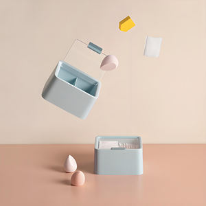Semplice scatola di immagazzinaggio nordico Desktop che conserva il trucco cotone bellezza in polvere soffio cotone tampone interdentale con filo interdentale rossetto - Product Image 1