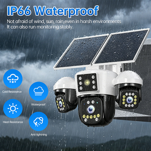 Cámara de Vigilancia Inteligente para Interiores con 3 Lentes, Almacenamiento en la Nube de <span class=keywords><strong>360</strong></span> Grados, Alta Calidad, 4G, Seguridad para Exteriores, Cámaras de Seguridad Solares PTZ - Product Image 2