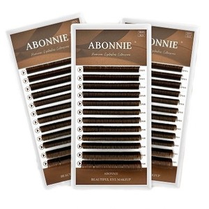 Extensiones de pestañas Abonnie de 8-15 mm, color marrón caramelo mixto, naturales, suaves, sin adhesivo, pestañas postizas para maquillaje de ojos - Product Image 1