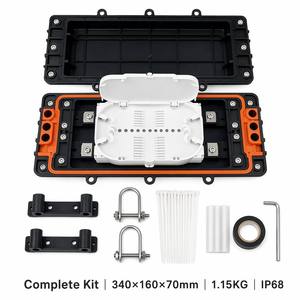 Boîtier <span class=keywords><strong>de</strong></span> raccordement optique en ligne 48 fibres, 4*16mm ports, joint mécanique horizontal, étanchéité IP68 ABS+PC - Product Image 3