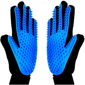 Gant de massage pour toilettage des animaux de compagnie, cinq doigts, pour l'élimination des poils, gant en silicone pour le bain et le lavage des animaux (chats et chiens) - Product Image 1