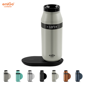 EmiGo TempMaster 475ml Gris <span class=keywords><strong>Gaviota</strong></span>, Taza de Café Inteligente con Calefacción, Control por Aplicación, Termostato, Taza de Viaje con Pantalla Táctil - Product Image 1