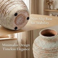Vas Keramik Matte Wabi-Sabi - Tembikar Bertekstur Rustic untuk Dekorasi Rumah Minimalis Jepang
