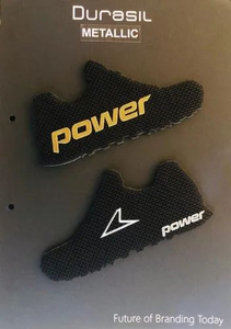 Autocollant métallique fin personnalisé auto-adhésif avec logo Apple en relief pour vêtements, chaussures et tissus, fabriqué avec des techniques de tissage - Product Image 2
